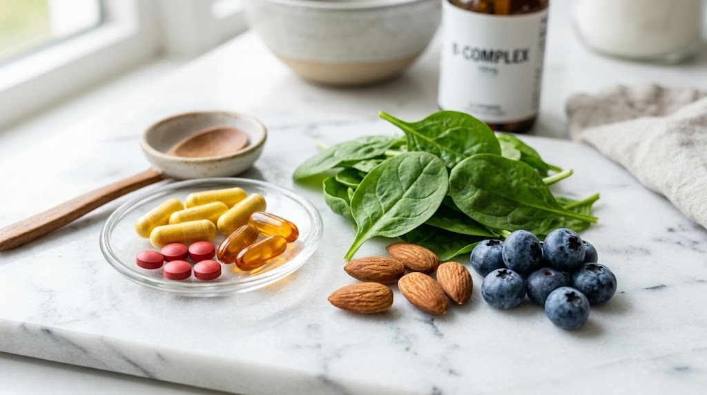 B vitamin nutrition supporting healthy nerve cell function